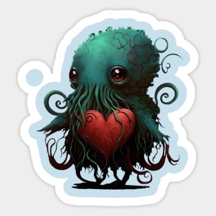 Cthulhu Tentacle Love Sticker